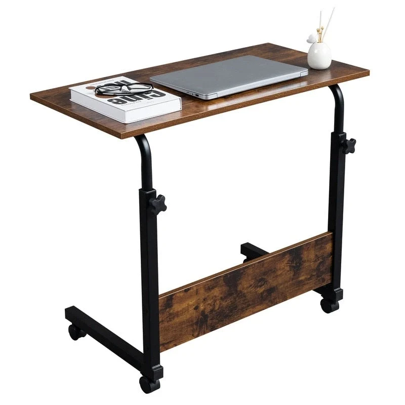 Height adjustable Chipboard & Steel Side Table with Baffle