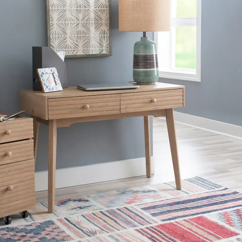 Wood 2 Drawer Office Desk