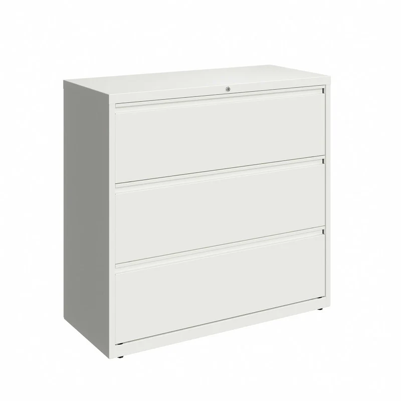 42-in Wide 3 Drawer Lateral File Cabinet, White