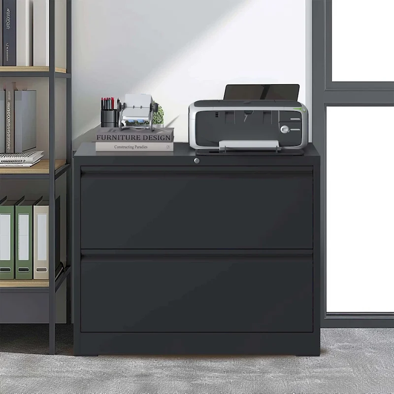 2-Drawer Metal Filing Cabinet with Lock for Home Office
