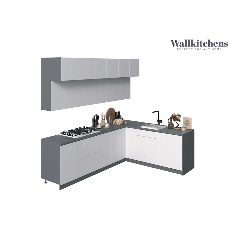 Kitchen Radiance Collection White Gloss Color Base Size 9Ft Wide - 108x85