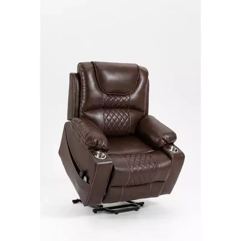 Leisure PU Leather/Velvet Electric Lift Chair, Relaxation Sofa Chair Electric Recliner for the Elderly