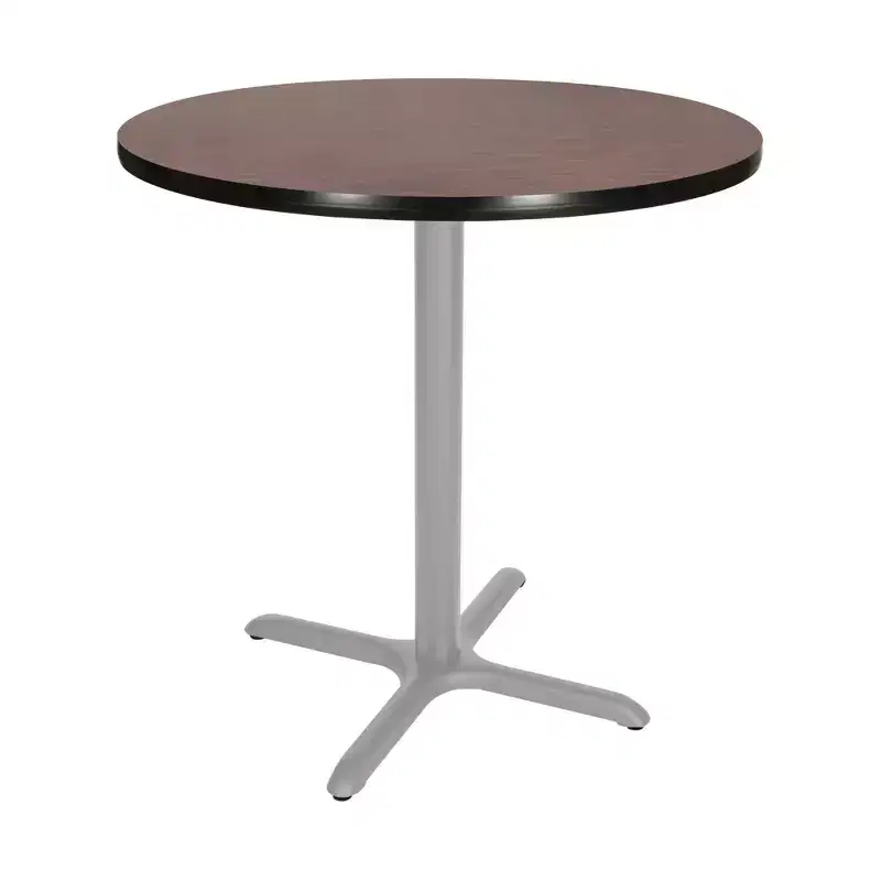 36" with X Base Dining Table Gray/Mahogany