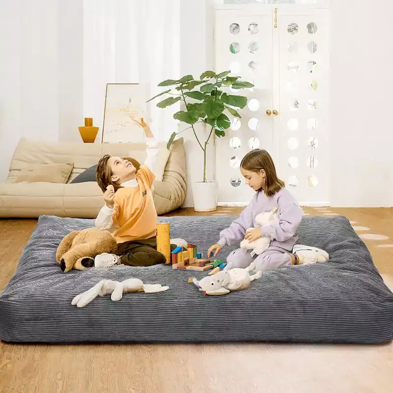 Convertible Bean Bag Chair with Washable Corduroy Cover